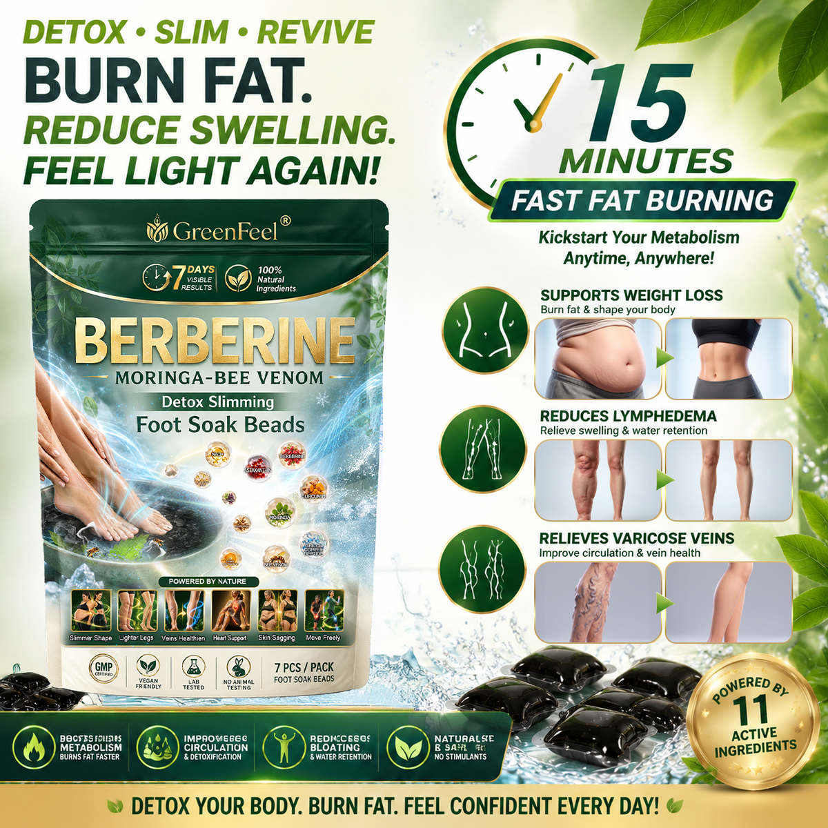 ☘️𝑮𝒓𝒆𝒆𝒏𝑭𝒆𝒆𝒍® 𝑩𝒆𝒓𝒃𝒆𝒓𝒊𝒏𝒆 𝑴𝒐𝒓𝒊𝒏𝒈𝒂- 𝑩𝒆𝒆 𝑽𝒆𝒏𝒐𝒎 𝑫𝒆𝒕𝒐𝒙 𝑺𝒍𝒊𝒎𝒎𝒊𝒏𝒈 𝑭𝒐𝒐𝒕 𝑺𝒐𝒂𝒌 𝑩𝒆𝒂𝒅 𝑺𝒖𝒑𝒑𝒐𝒓𝒕𝒔 𝑾𝒆𝒊𝒈𝒉𝒕 𝑴𝒂𝒏𝒂𝒈𝒆𝒎𝒆𝒏𝒕, 𝑳𝒚𝒎𝒑𝒉𝒂𝒕𝒊𝒄 𝑫𝒓𝒂𝒊𝒏𝒂𝒈𝒆, 𝑯𝒆𝒂𝒍𝒕𝒉𝒚 𝑪𝒊𝒓𝒄𝒖𝒍𝒂𝒕𝒊𝒐𝒏, 𝑭𝒆𝒎𝒊𝒏𝒊𝒏𝒆 𝑾𝒆𝒍𝒍𝒏𝒆𝒔𝒔 & 𝑭𝒊𝒓𝒎𝒆𝒓-𝑳𝒐𝒐𝒌𝒊𝒏𝒈 𝑺𝒌𝒊𝒏🔥