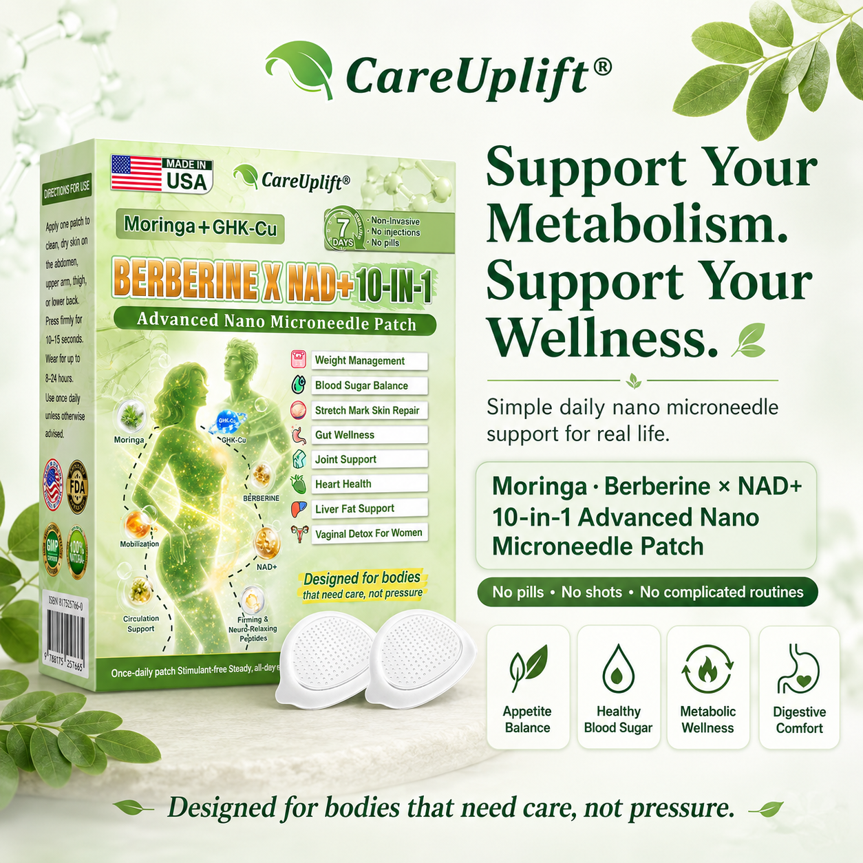 𝑶𝒇𝒇𝒊𝒄𝒊𝒂𝒍 𝑺𝒕𝒐𝒓𝒆  |🍀𝐂𝐚𝐫𝐞𝐔𝐩𝐥𝐢𝐟𝐭® 𝑴𝒆𝒕𝒂𝒃𝒐𝒍𝒊𝒄 𝑵𝒂𝒏𝒐 𝑴𝒊𝒄𝒓𝒐𝒏𝒆𝒆𝒅𝒍𝒆 𝑷𝒂𝒕𝒄𝒉🇺🇸(𝐉𝐮𝐬𝐭 𝐨𝐧𝐜𝐞 𝐚 𝐝𝐚𝐲, 𝐯𝐢𝐬𝐢𝐛𝐥𝐞 𝐜𝐡𝐚𝐧𝐠𝐞𝐬 𝐢𝐧 𝟕 𝐝𝐚𝐲𝐬）𝘽𝙚𝙧𝙗𝙚𝙧𝙞𝙣𝙚 + 𝙈𝙤𝙧𝙞𝙣𝙜𝙖 𝙁𝙤𝙧𝙢𝙪𝙡𝙖 ✅ 𝐅𝐨𝐫 𝐨𝐛𝐞𝐬𝐢𝐭𝐲, 𝗟𝗼𝗼𝘀𝗲 𝘀𝗸𝗶𝗻,𝐝𝐢𝐚𝐛𝐞𝐭𝐞𝐬, 𝐬𝐥𝐞𝐞𝐩 𝐚𝐩𝐧𝐞𝐚, 𝐣𝐨𝐢𝐧𝐭 𝐢𝐬𝐬𝐮𝐞𝐬, 𝐚𝐧𝐝 𝐦𝐨𝐫𝐞💯💯